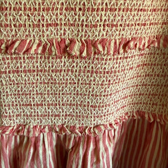 LoveShackFancy “Robyn” striped smocked ruffle maxi dress - Picture 2 of 4